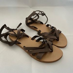 VALÍA GABRIEL GIN SANDALS BROWN 37 Leather